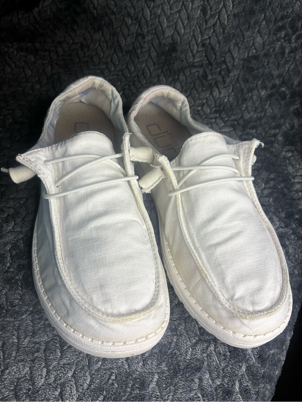 Hey Dude Women's White Slip-On Casual Loafers